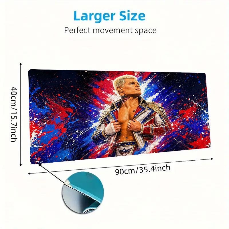 Cody Rhodes Large Size Mouse Pad Large Gaming Table Cushion Non-slip Laptop Tablet Big Mousepad XXL Mat Mini PC Playmat With Lock Edge