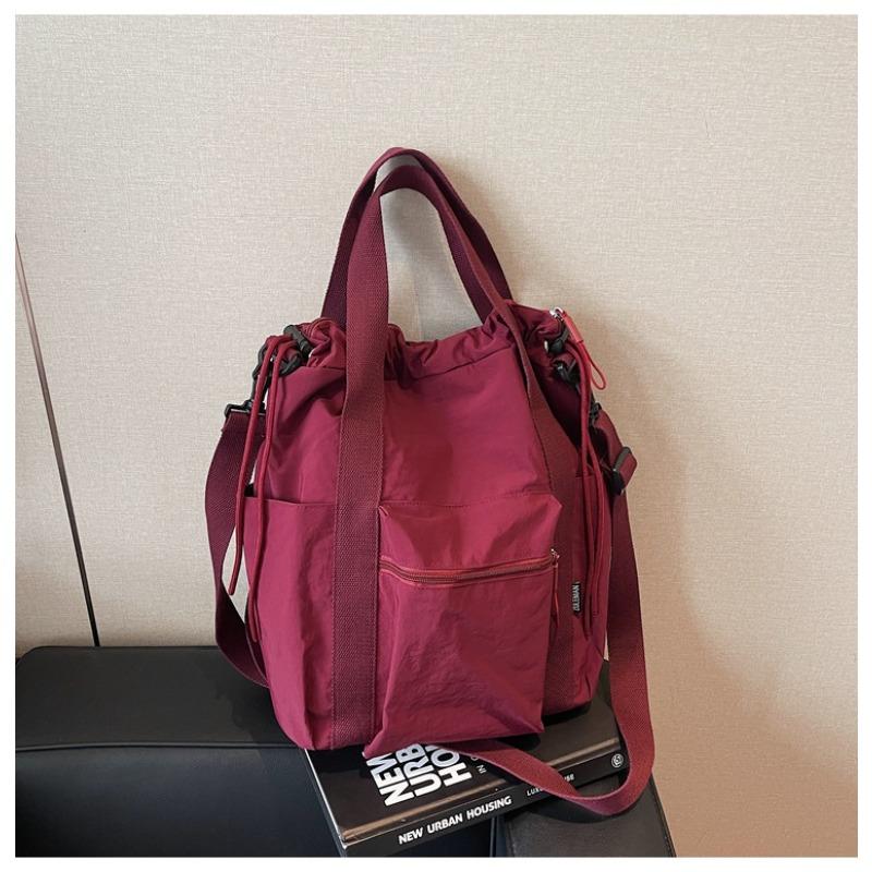 Large-capacity commuter tote bag women's summer new canvas shoulder messenger bag multi-functional backpack