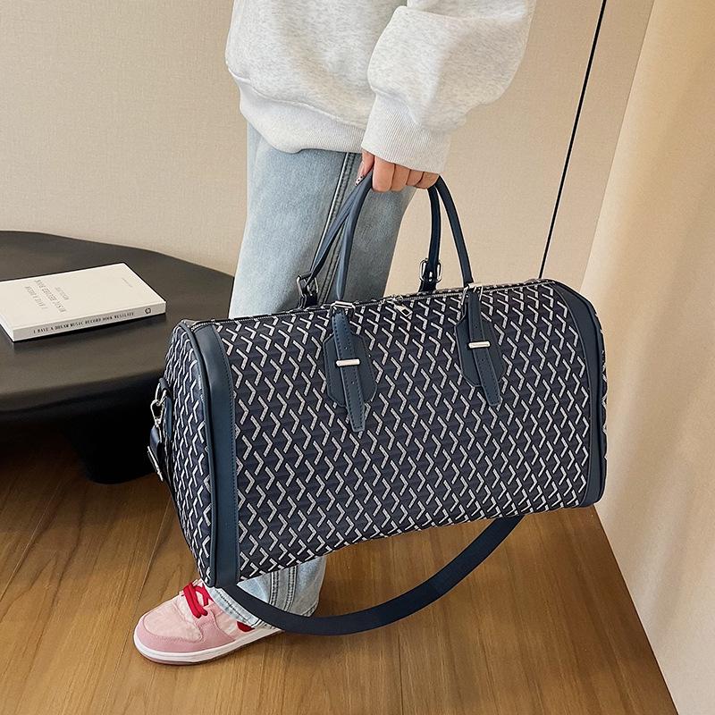 Všestranná voděodolná cestovní taška crossbody s kosočtvercovým vzorem - Velkokapacitní PU příruční kabelka