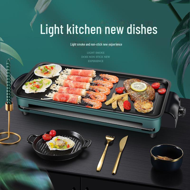 Smokeless Non-Stick Electric Grill & Shabu-Shabu Multi-Function Hot Pot