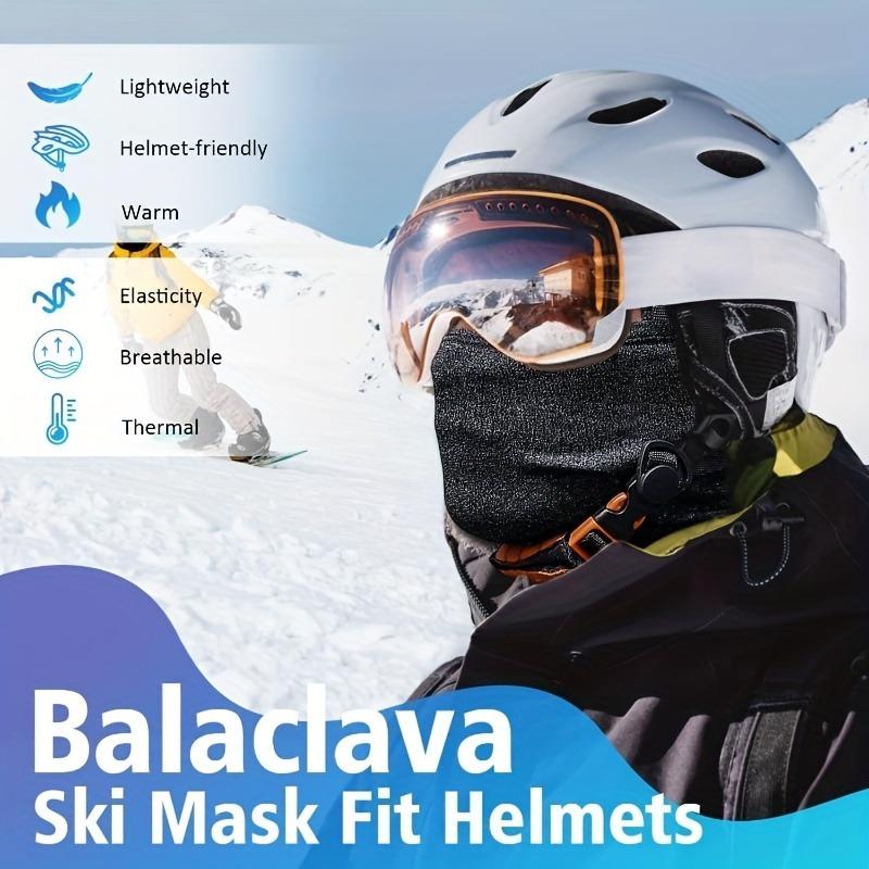 1PC Men's and Women's Winter Warm Cycling Skiing Headgear Cycling Fleece Cap Helmet Lined Full Face Cold Mask Outdoor Face Covering Scarf