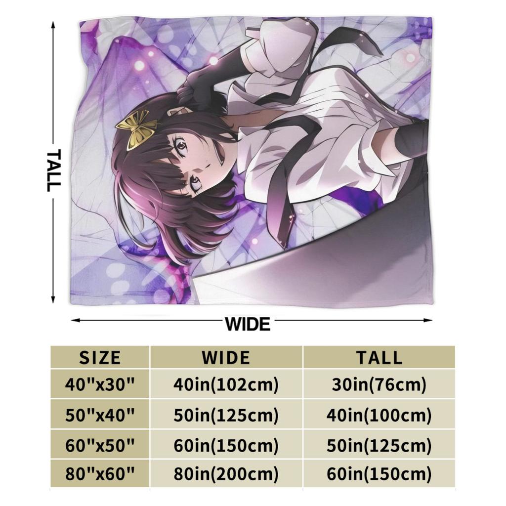 Anime Bungo Stray Dogs Blanket Fleece Winter Multi-function Lightweight Throw Blanket for Home Office Bedspreads