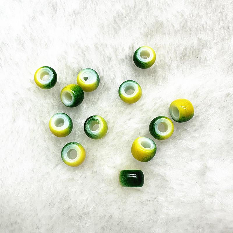 50pcs 6X9mm Big Hole Acrylic Beads Spacer Loose Beads for Jewelry Making DIY Handmade Bracelet Accessories