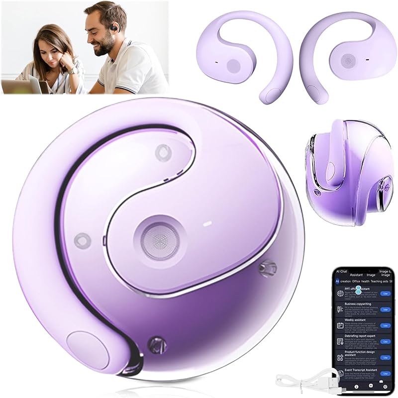 Translation Earbuds Real Time, Hy-T26 Pro Language Translator, Ai Translator Earbuds Translating Headphones Real Time, Wireless Translator Earbuds,