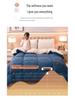 Solid Color Milk Velvet Winter Quilt with Flannel & Lambswool Core - Thick Warm Mattress Topper