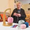 Wooden Yarn Holder Crochet Yarn Holder Spinning Knitting Tools Rotating Magnetic Thread Spool Wool Ball Winder Rotation Spinner