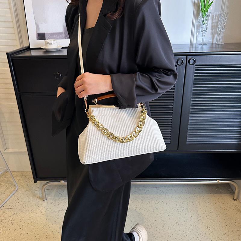 Dizaineris Shell Clip Weave Piniginės Krepšiai Chain Pečių Krepšys Prabangus Vakarinis Clutch Party Hot Pink Rankinė ir Piniginė Prašmatnus Hobo Krepšiai