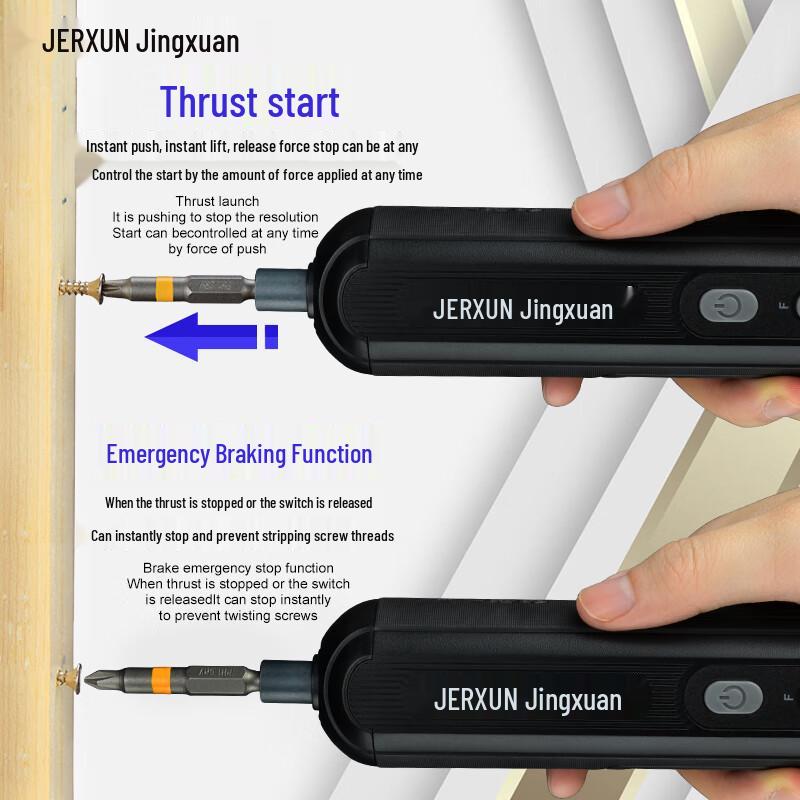 JERXUN Cordless Electric Screwdriver & Drill Set CN Plug (adapter Included)