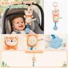 Baby Plush Hanging Toy with Rattle and Teether for Car Stroller