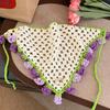 Hair Band Triangle Turban Floral Crochet Bandana Vintage Women Hair Scarf  Children