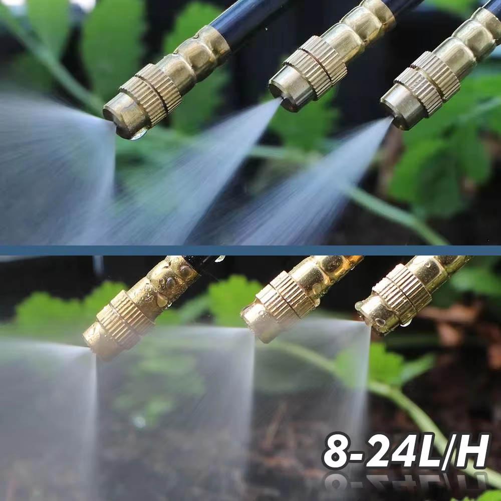 30-5m Free-bend Sprayer System 5/8mm PE Hose Misting Cooling Outdoor Garden Plant Fogging Watering Irrigation Humidification Kit