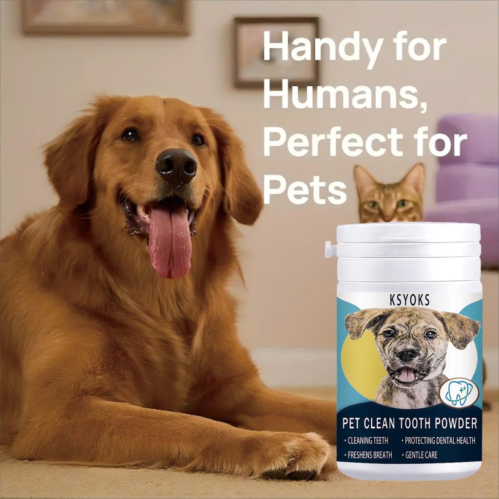 Remove dirt and plaque from the surface of pet teeth