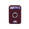 Compatible Apple MagSafe Leather Card Holder and Phone Stand with ID Storage and Finger Ring.