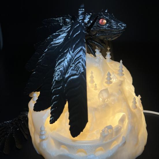 3D Printed Feathered Dragon Fidget Toy Movable Joints Flying Dragon Action Figure Articulated Dragon Figurine Model Desktop Decoration Kids Adults