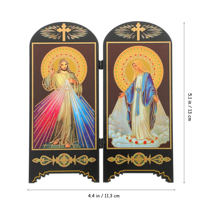 The Virgin of Wooden Ornament Christmas Table Decoration