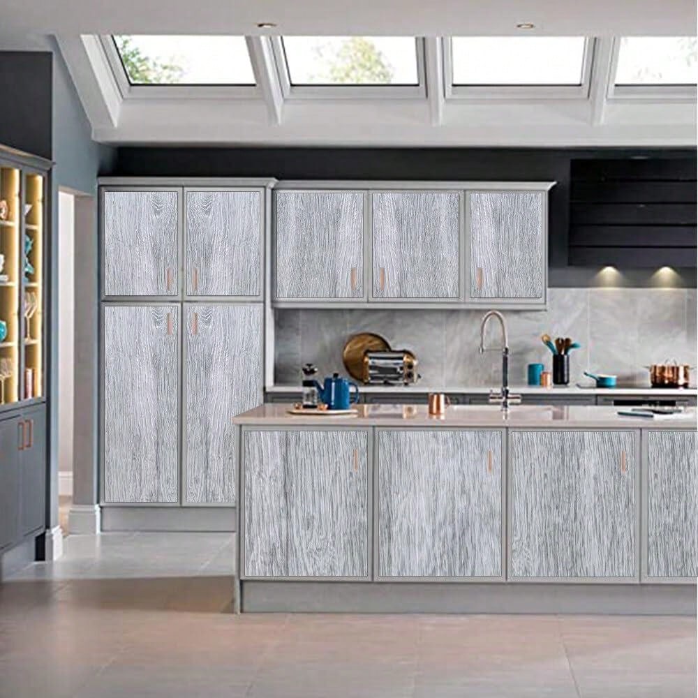 Pvc Oil-proof Waterproof Wood Grain Stickers Self-adhesive Wallpaper for Kitchen Countertop Cabinet Desktop Cabinet Wall Sticker