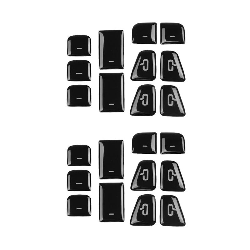 Professional 11/22pcs Car Window Glass Lift Button Trim Cover Sticker Car Spare Part Simple Installation for Vehicles 1
