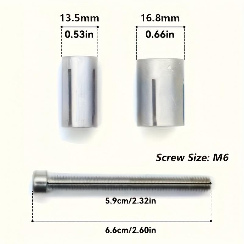 2pcs Motorcycle Rod End Mounting Screw Kit Universal 13mm-24mm Handle Extension Screws for 7/8 Inch Handle End Cap Bike белый