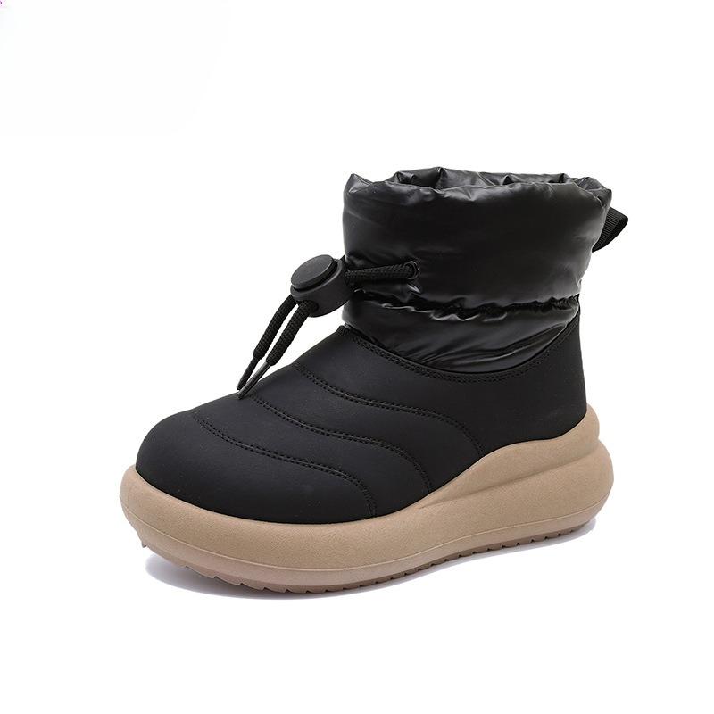 Winter Platform Snow Boots for Women Warm Cozy Faux Fur Lined Ankle Booties Women's Slip On Outdoor Waterproof Furry Comfortable Walking Boot Shoes