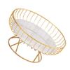 Hollow Design Fruit Basket Metal Wire Serving Bowl Elegant Fruit Tray  Kitchen Counter