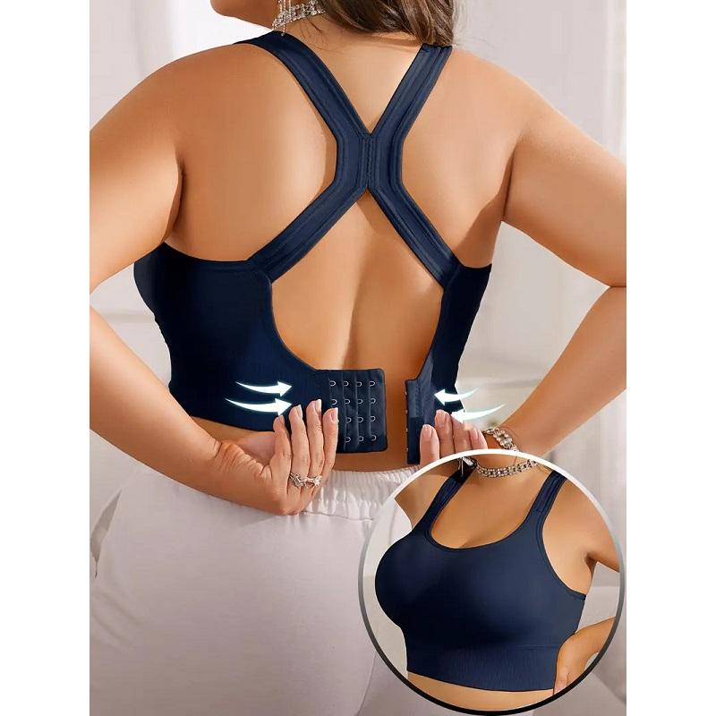 Sport-BHs für Damen Push-up Stoßdämpfend Lauf-BH Große Größen Tank-Stil Bügelfreie BHs Para Mujer Bralette