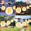 G50 Outdoor String Light Dimmable Vintage Amber Glass Led Bulb Garden Fairy Patio Wedding Ramadan Party LED Lights Decoration