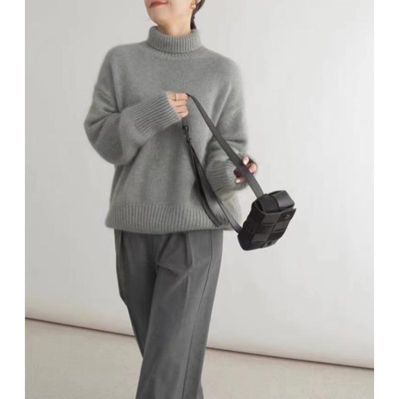 Women S Thick Turtleneck Loose Soft Knit Sweater Casual Pullover Base Layer