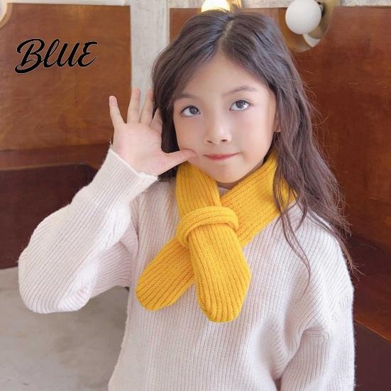 Knitted Wool Children Unisex Warm Elastic Soft Winter Thick Scarf Baby Solid Color Cold Resistant