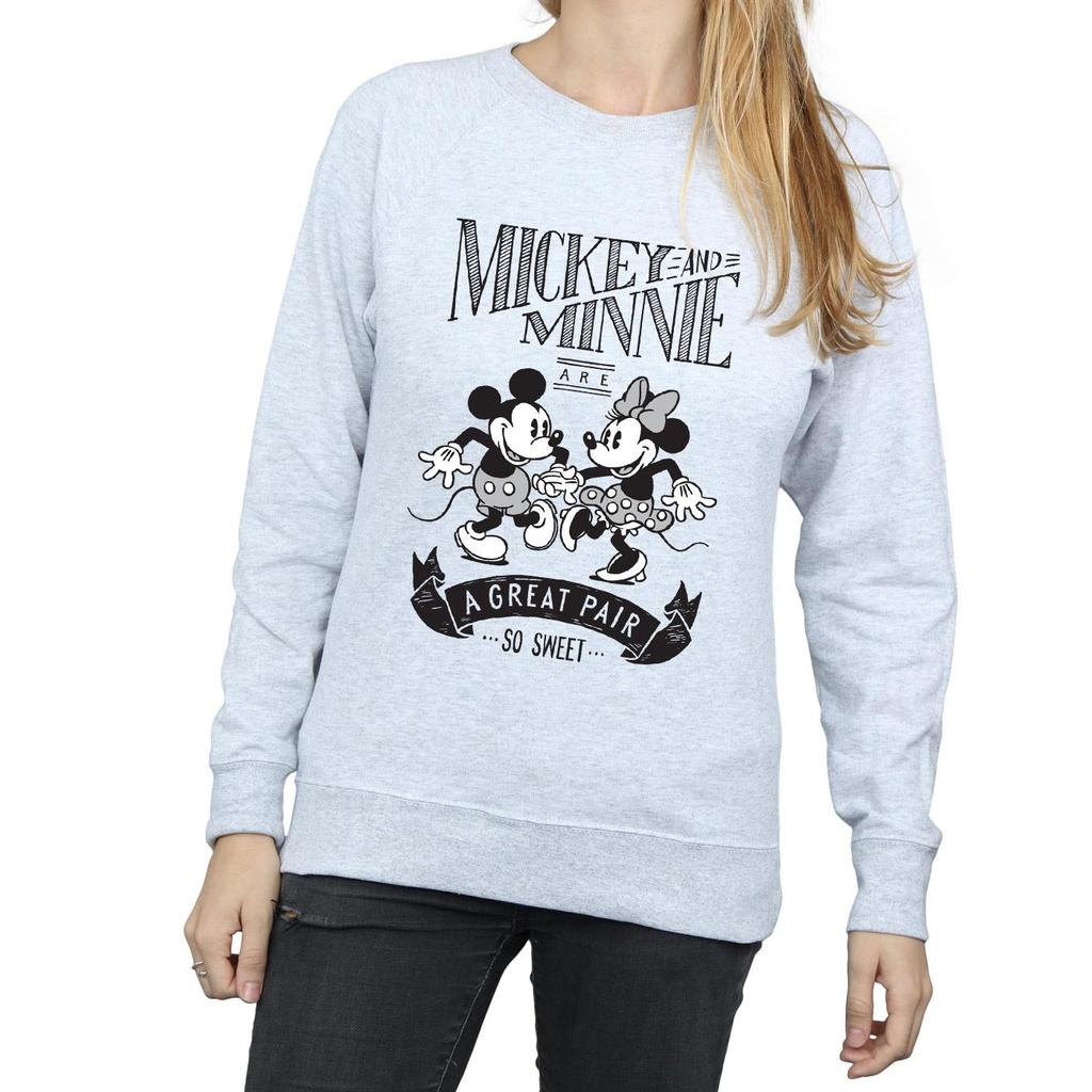 Disney Womens/Ladies Mickey And Minnie Mouse Great Pair Sweatshirt