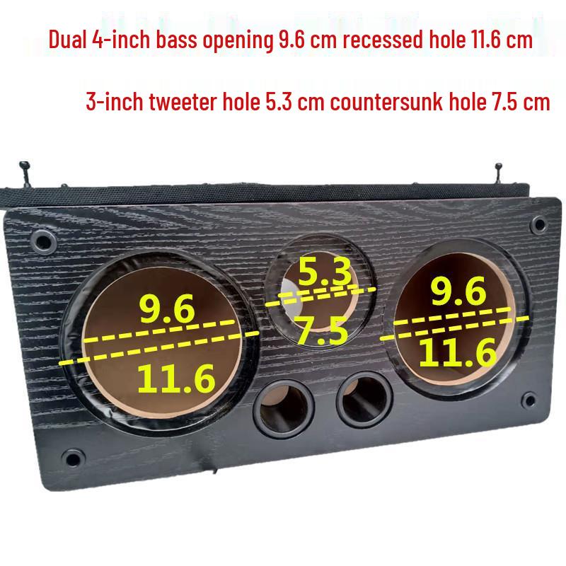 Dual 4-Inch Speaker Enclosure: Wooden Subwoofer Box for DIY and Modification