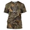 Camouflage Hunting Animal Wild Boar 3d T-shirt Summer Casual Men's T-shirt Fashion Street Women's Pullover Short Sleeve
