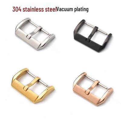 Pulseira de Couro com Fivela de Pino de Aço Inoxidável para Homens e Mulheres - Disponível em Prata, Dourado, Ouro Rosa, Preto.