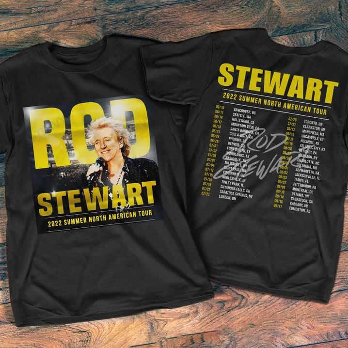 ROD STEWART 2022 SUMMER NORTH AMERICAN TOUR TWO SIDED GRAPHIC UNISEX T SHIRT Unisex T-Shirt M