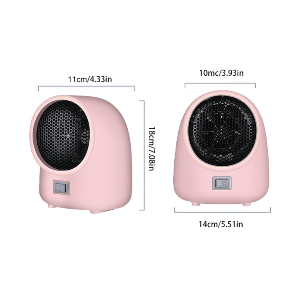Mini Size Electric Heater Silent Operation Hot Air Blower Heating Fan  Indoor Heating EU розовый