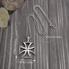 Vintage Templar Cross Necklace for Men Women Crusader Paladin Spiritual Lord's Prayer Pendant