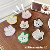 Cute Rabbit Cartoon Phone Airbag Holder Korean Instagram Style Portable Mirror Sticker Creative Touch Up