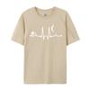 Funny Volleyball Heartbeat Volleyball Printed Newest Printed On T Shirt Cotton Adult T Shirt 3d Printed Tee Shirt