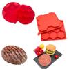 Versatile Eight Cavity Silicone Hamburger Patty Maker For Homemade Burger Delights