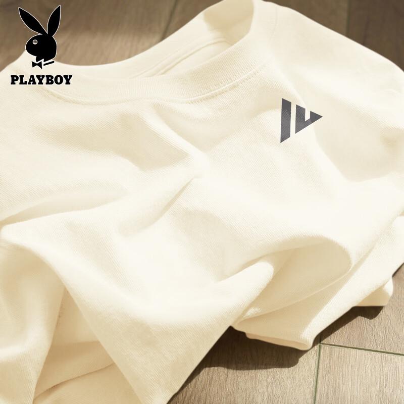 Playboy Men s 2026 New Pure Cotton Short Sleeve T-Shirt L