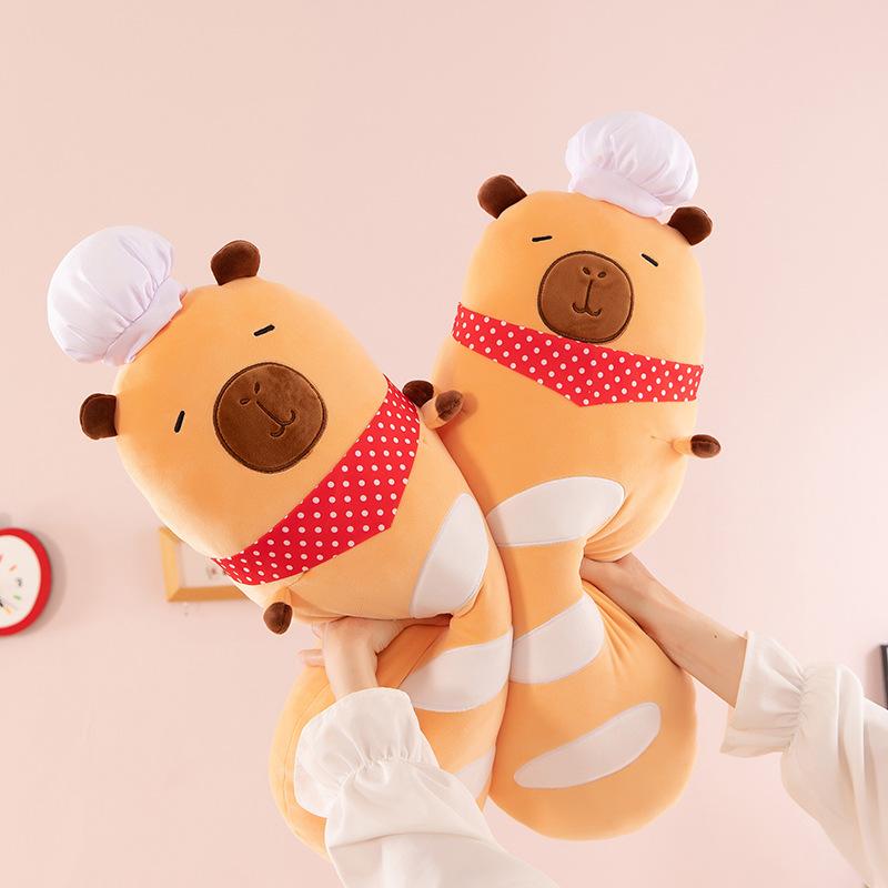 Capibara Doll Baguette Capybara Throw Pillow Cushion Capybara Plush Toy Sofa Ornament Bedside Pillow