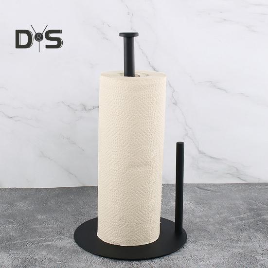 Countertop Paper Towel Holder Tissue Rack with Anti-Slip Weighted Base Sturdy Kitchen Construction Roll Holder Paper Rack