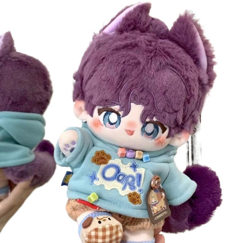 20cm Anime Game Love and Deepspace Rafayel Kawaii Cosplay Cotton Doll Body With Ears Tail Soft Model Plushie Toy Figures Gift