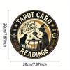 Cat Tarot Card Reading Metal Yard Sign Waterproof  WeatherResistant  Perfect for Halloween Decor