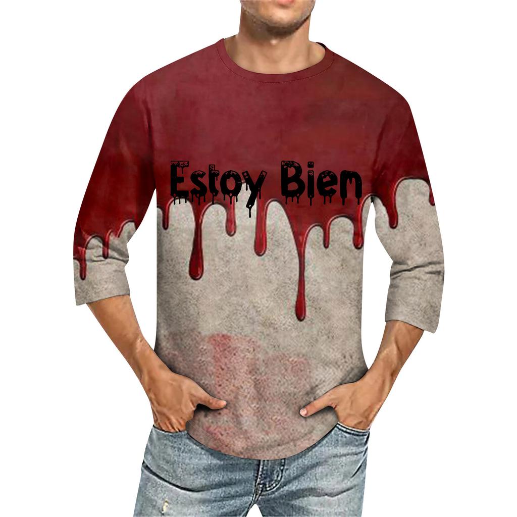 Herren T-Shirt T-Shirts Grafik Text Pool3D Druck Street Casual Kurzarm Bedruckte Kleidung Basic