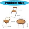 1/12 Scale Miniature Coffee Table Chair Set Scene Decoration Furniture Doll House Accessories Leisure Setting Props