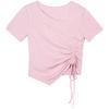 BETU Women's Drawstring Waist Short Sleeve T-Shirt