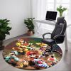 1pc Mario Kart Chair Carpet for Office Non-Slip, Soft & Comfortable, Carpet for Office, Gaming, Lightweight Round Floor Mat