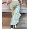 Women Korean Style Casual Hip Hop Y2k Vintage Streetwear Cargo Pants  Solid High Waist Loose Sweatpants Summer
