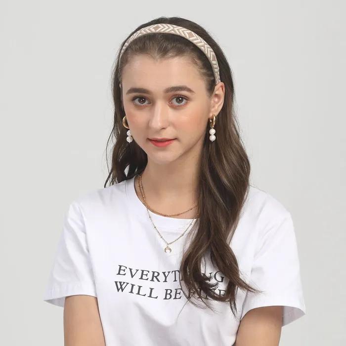 LALA Ethnic Hairband M-D Beige