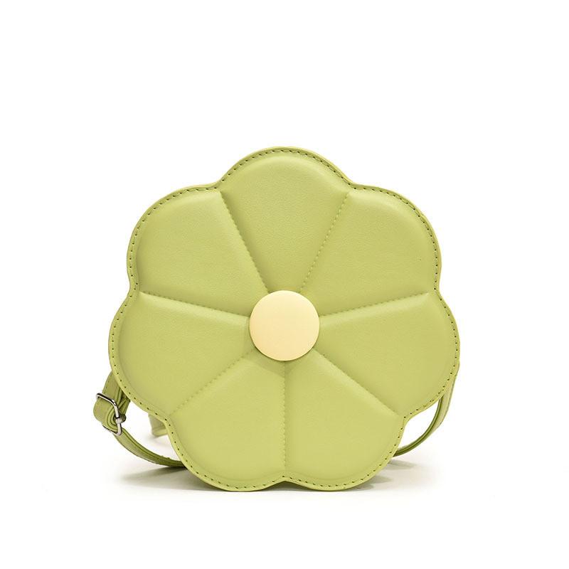 Stylish Floral Shoulder Bag For Women Cute Round Crossbody Bag With Zipper Closure